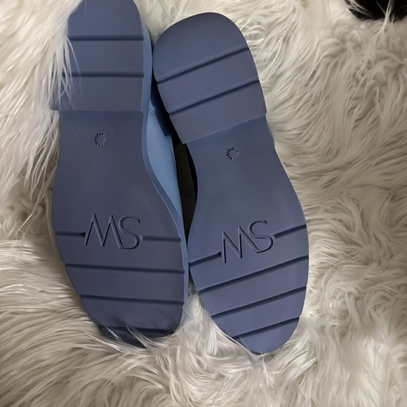 Stuart Weitzman MCKENZEE BOOTIE Leather Combat Cornflower Baby Blue Size 7.5B - Picture 7 of 9